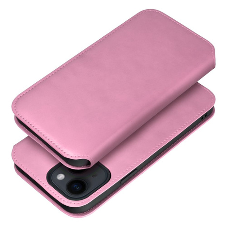 Kabura DUAL POCKET Book do SAMSUNG S24 FE jasny różowy
