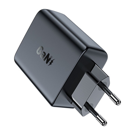Acefast A29 PD50W GaN (USB-C + USB-C) Dual-Port-Ladegerät schwarz