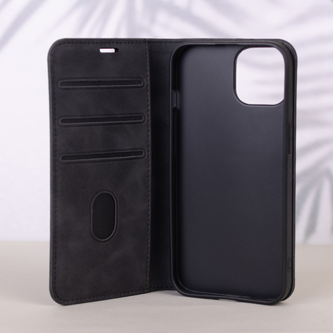Etui Smart Suede do iPhone 16 Plus 6,7" czarne