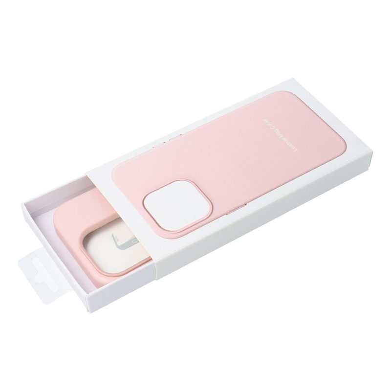 Futerał LEATHER MAG COVER kompatybilny z MagSafe do SAMSUNG S25 różowy