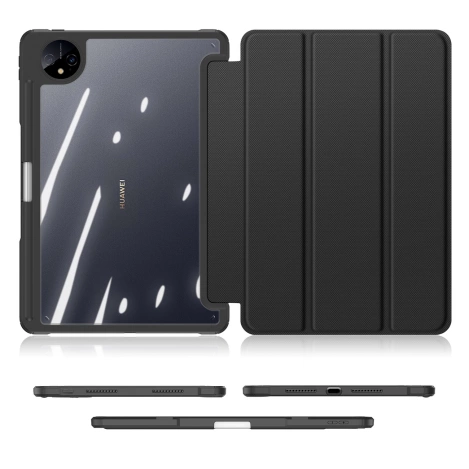 Dux Ducis Toby Hülle für Huawei MatePad Pro 11'' (2022) Cover mit S Pen Pen Smart Cover Ständer Schwarz