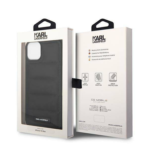 Karl Lagefeld nakładka do iPhone 14 Plus 6,7" KLHCP14MPSQAK czarna hardcase Puffy Elongated Logo