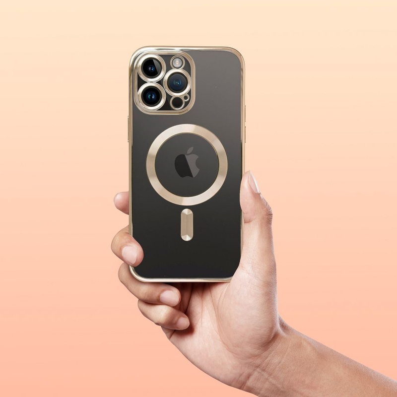 Futerał ELECTRO MAG COVER kompatybilny z MagSafe do IPHONE 16 Pro złoty