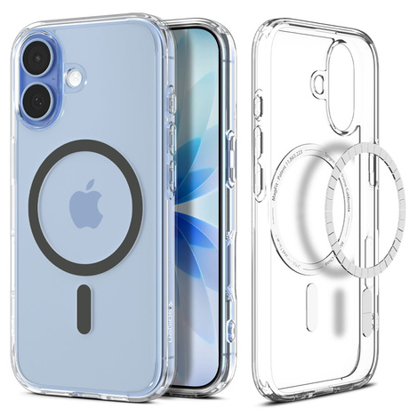 SPIGEN futerał ULTRA HYBRID MAG kompatybilny z MagSafe do IPHONE 17 clear graphite