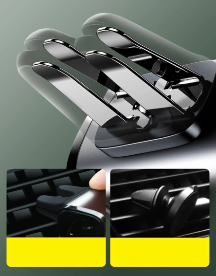 Uchwyt Samochodowy do Kratki Nawiewu / Wentylacyjnej Baseus Steel Cannon Air Outlet Car Mount (SUGP-01) czarny