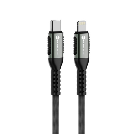 Kabel USB C do Lightning Forcell F-Energy PD 3A 27W Cafule 0,25 m C259 czarny
