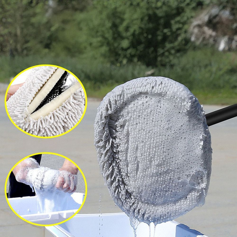 Teleskopowy mop do mycia samochodu czarny