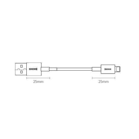 Baseus Superior kabel USB - Lightning 2,4A 0,25 m Biały (CALYS-02)