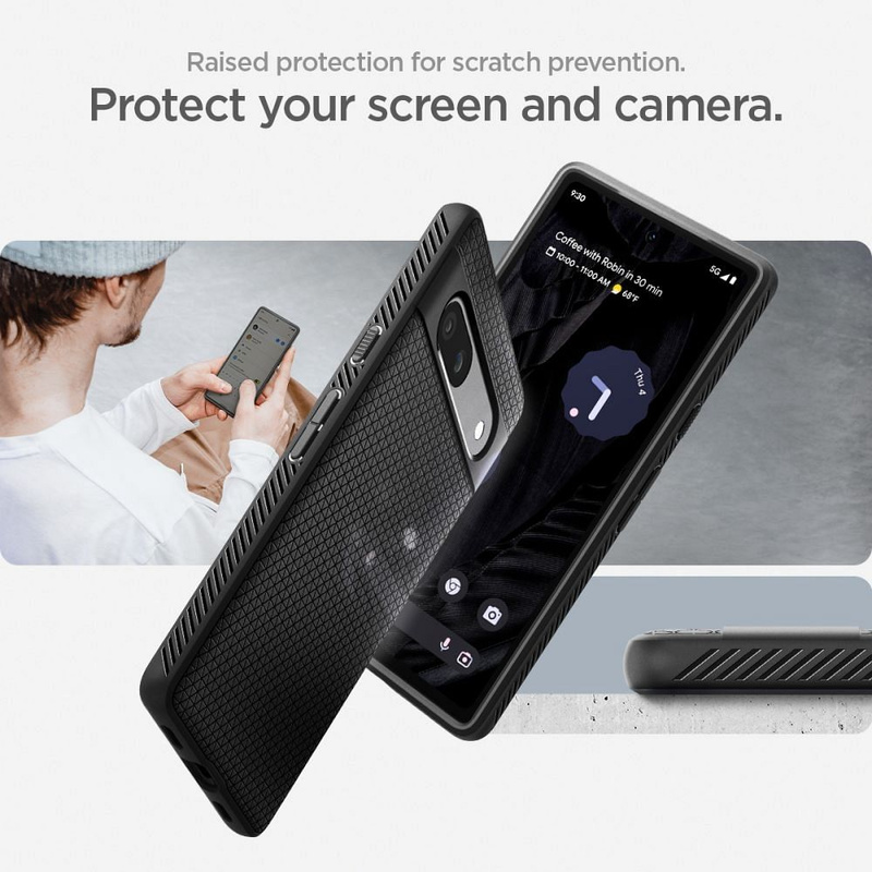 Spigen LIQUID AIR GOOGLE PIXEL 7A MATTSCHWARZ