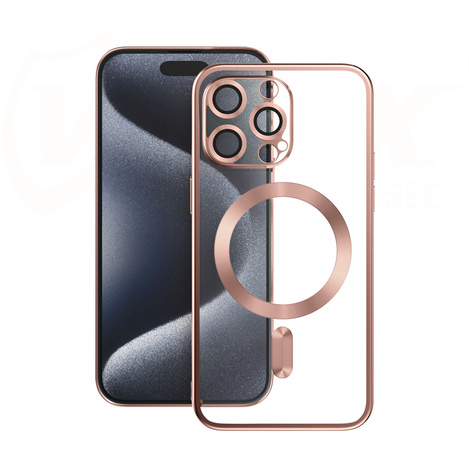 Vmax nakładka Electroplating Mag TPU do iPhone 16 Plus 6,7&quot; różowo-złota