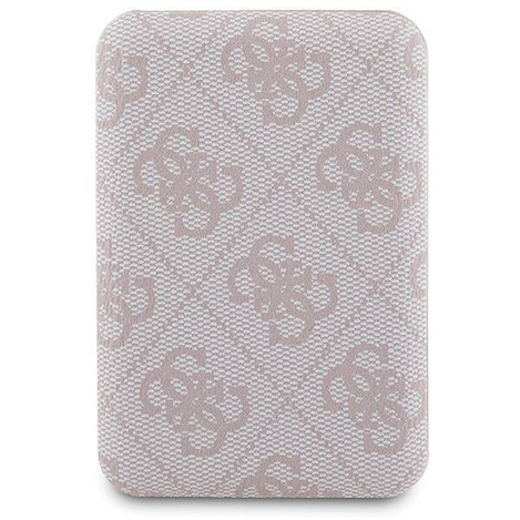 Zestaw Guess GUBPM5P14L4GEMGP iPhone 14 Pro 6.1" hardcase + Powerbank 5000mAh MagSafe różowy/pink 4G Metal Logo