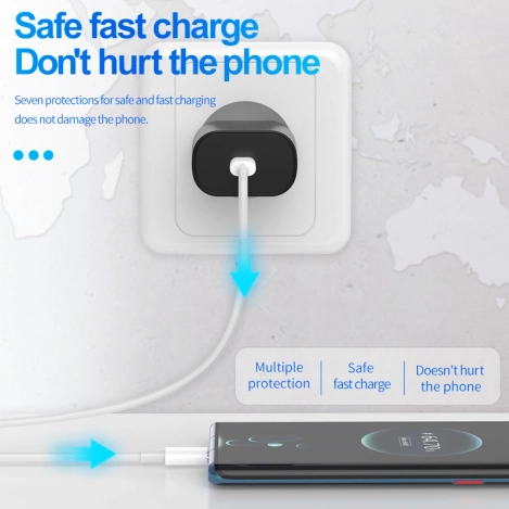 JELLICO ładowarka sieciowa C35 PD 25W 1xUSB-C Czarny