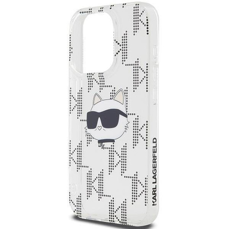 Karl Lagerfeld KLHCP15XHKLPCHT iPhone 15 Pro Max 6.7" transparent hardcase IML Choupette Head & Monogram
