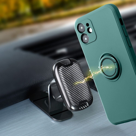 Futerał SILICONE RING do SAMSUNG Galaxy S20 FE / S20 FE 5G zielony