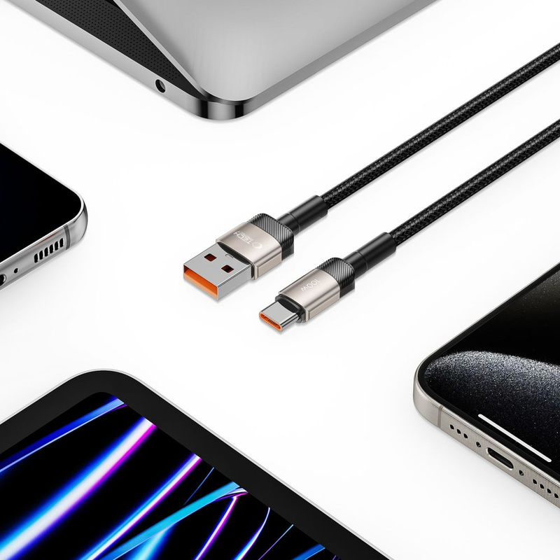 Kabel USB - USB Typ C 100W / 5A 2m Tech-Protect UltraBoost EVO tytanowy