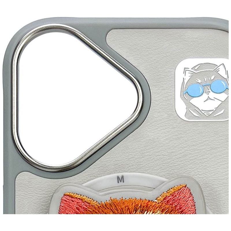 Etui Nimmy Glasses Cool Cat MagSafe do    iPhone 16 szary