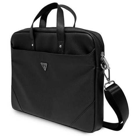 Original Case LAPTOP 16" Guess Saffiano Hot Stamp Triangle Logo black