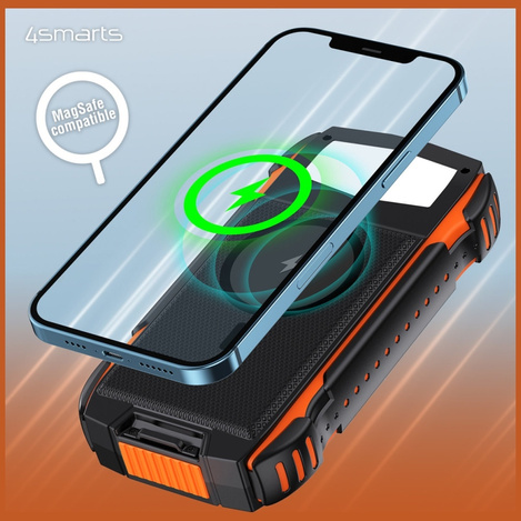 4smarts Powerbank Solarny TitanPack       Rugged UltiMag 20000mAh black/czarny 496560