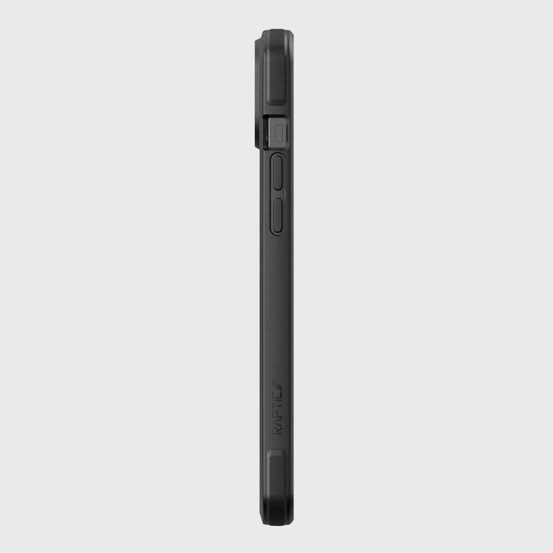 Raptic X-Doria Secure Case für iPhone 14 Plus mit gepanzerter MagSafe-Hülle schwarz