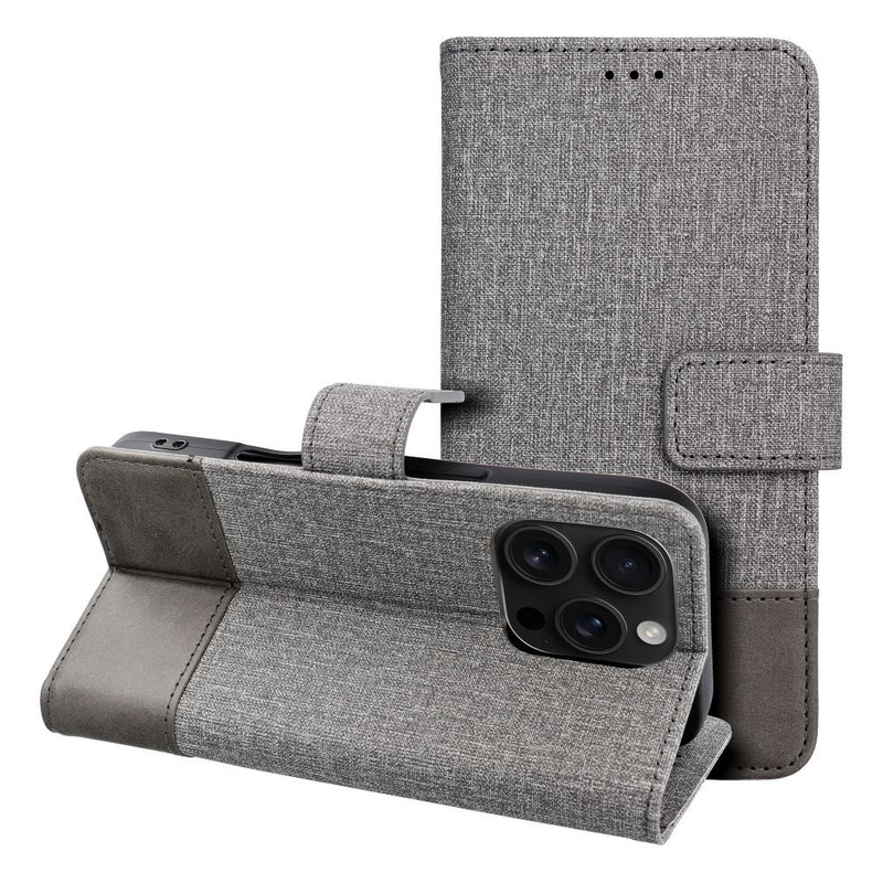 Kabura GOMMA Book do XIAOMI Redmi 13C / POCO C65 szary