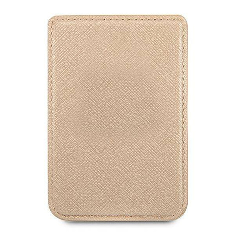 Guess Wallet Card Slot GUWMSSASLGO MagSafe Saffiano złoty/gold