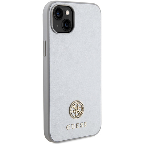Guess GUHCP15MPS4DGPS iPhone 15 Plus 6.7&quot; silver/silver hardcase Strass Metal Logo