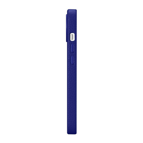 iCarer Litchi Premium Leather Case iPhone 14 Plus Magnetic Leather Case with MagSafe Dark Blue (WMI14220711-DB)
