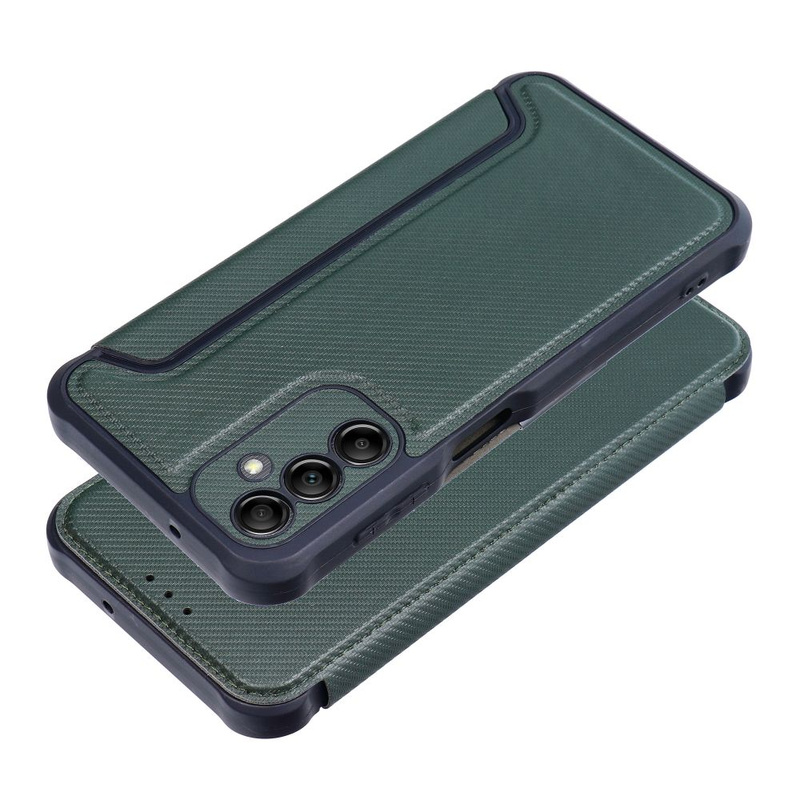 Kabura RAZOR Book do SAMSUNG A14 4G / A14 5G  ciemnozielony