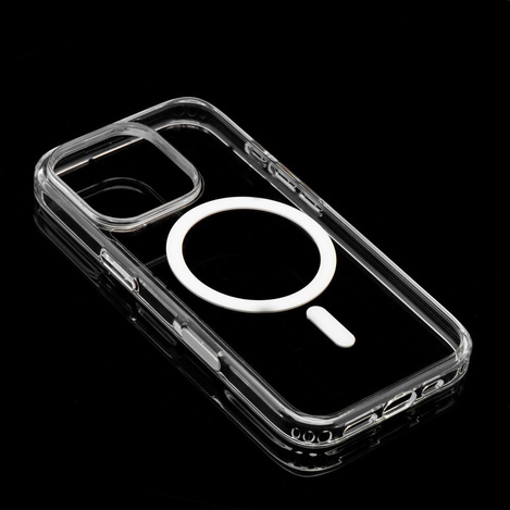 Futerał nieżółknący Clear Elite Mag Cover kompatybilny z MagSafe i Camera Control button pasuje do IPHONE 17 transparent