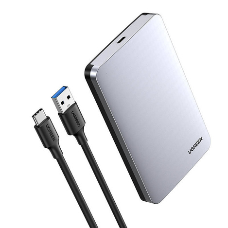 Ugreen pocket hard disk case 2.5 &#39;&#39; SATA 3.0 6Gbps gray + cable USB - USB Type C 0.5m (CM300)
