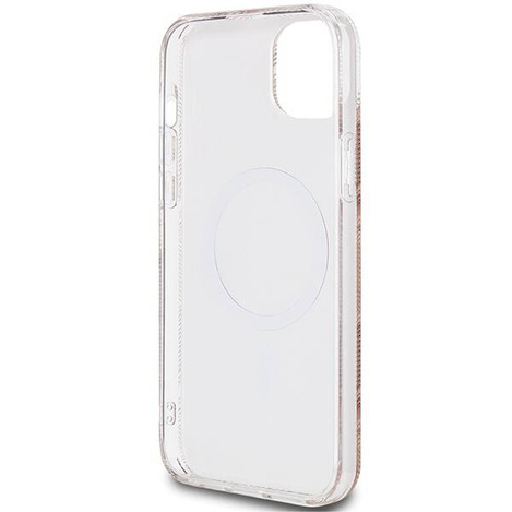 Oryginalne Etui GUESS Hardcase GUHMP15SHGCUSTGW do iPhone 15 (Kompatybilny z Magsafe / IML GCUBE / brązowy)