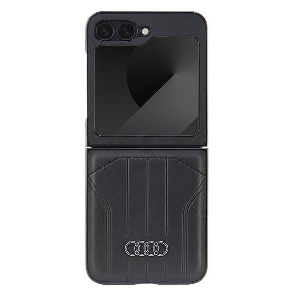 Original Handyhülle SAMSUNG GALAXY Z FLIP 6 Audi Synthetic Leather (AU-TPUPCFlip6-Q5/D1-BK) schwarz