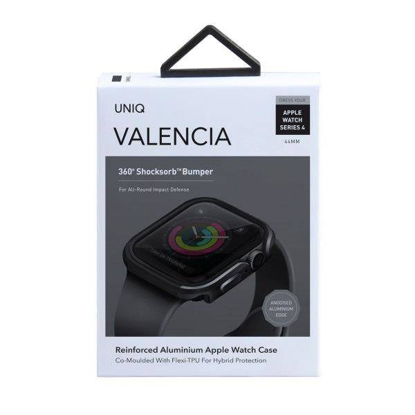 UNIQ etui Valencia Apple Watch Series 5/ 4 44MM szary/gunmetal grey
