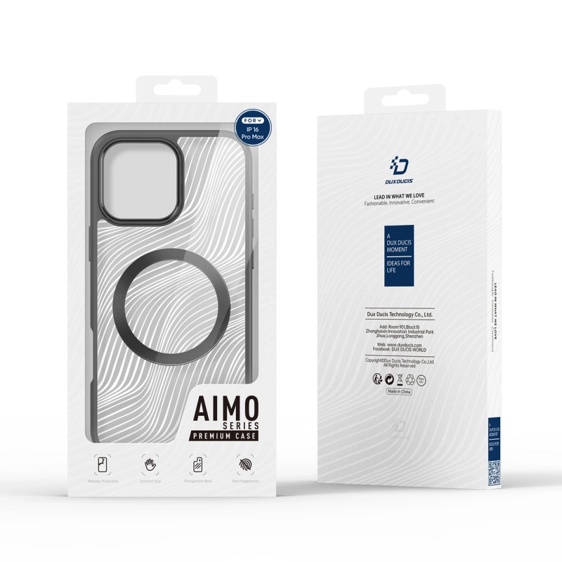 Dux Ducis Aimo Mag Hülle mit MagSafe für iPhone 16 Pro Max – Schwarz