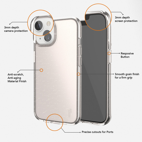 Ugly Rubber nakładka Vogue do iPhone 15 Plus 6,7&quot; różowo-złota