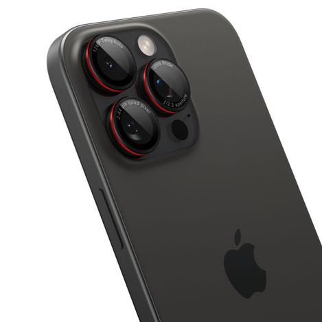 OSŁONA APARATU SPIGEN OPTIK PRO L-SERIES GLAS.TR ”EZ FIT” CAMERA PROTECTOR 2-PACK IPHONE 14 PRO / PRO MAX / 15 PRO / PRO MAX / 16 PRO / 16 PRO MAX BLACK