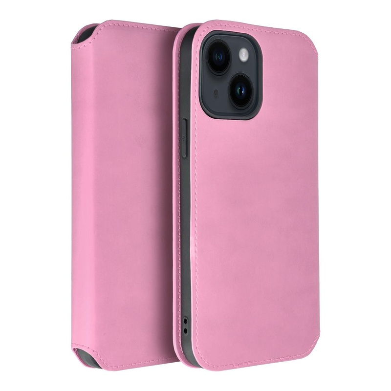 Kabura DUAL POCKET Book do SAMSUNG S25 Plus jasny różowy