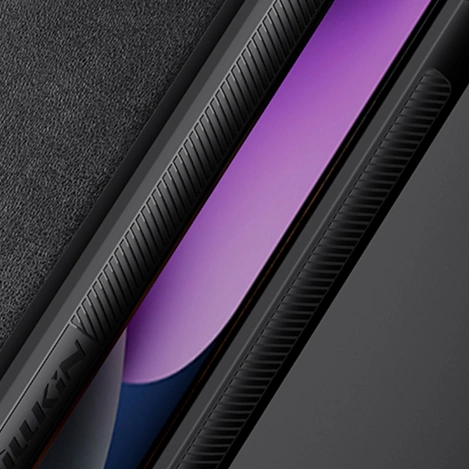 Nillkin CamShield Leather S Case iPhone 14 Pro case with camera cover blue