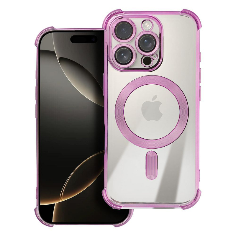 Futerał ANTISHOCK ELECTRO do IPHONE 16 Plus kompatybilny z MagSafe purpurowy