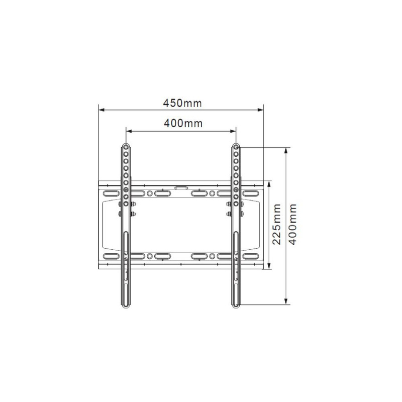 Uchwyt do TV LED / LCD 23 - 55″ 25KG regul. w pionie CV-21 czarny