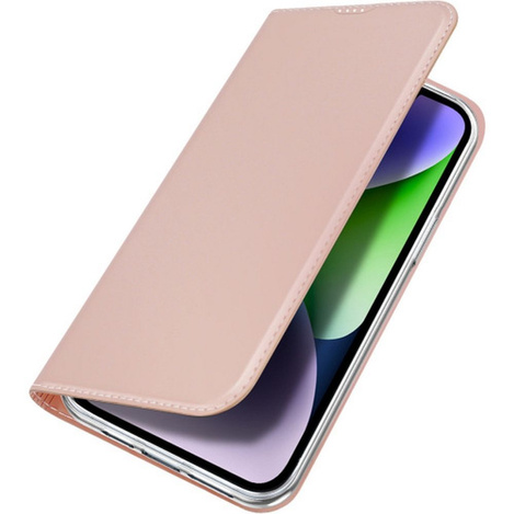 Etui do iPhone 15 Plus pokrowiec z klapką i portfelem Dux Ducis Skin Pro - różowe