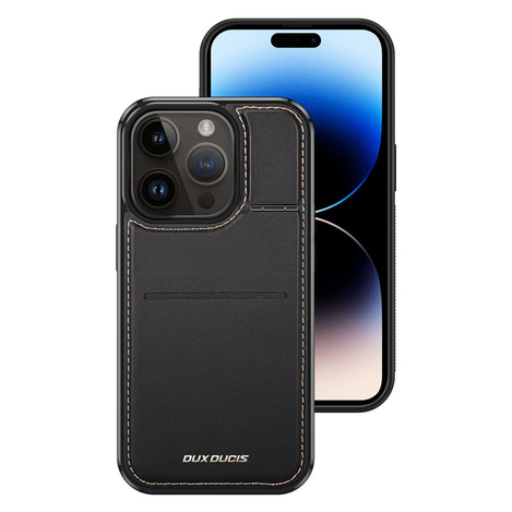 3-in-1-Hülle für iPhone 14 Pro mit MagSafe Wallet RFID-blockierender Ständer Dux Ducis Rafi Mag – Schwarz