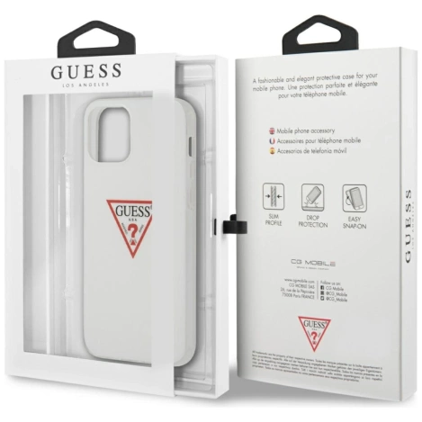 Guess Triangle Logo - Etui iPhone 12 / iPhone 12 Pro (biały)