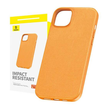 Schutzhülle APPLE IPHONE 15 PRO Baseus Fauxther Series orange