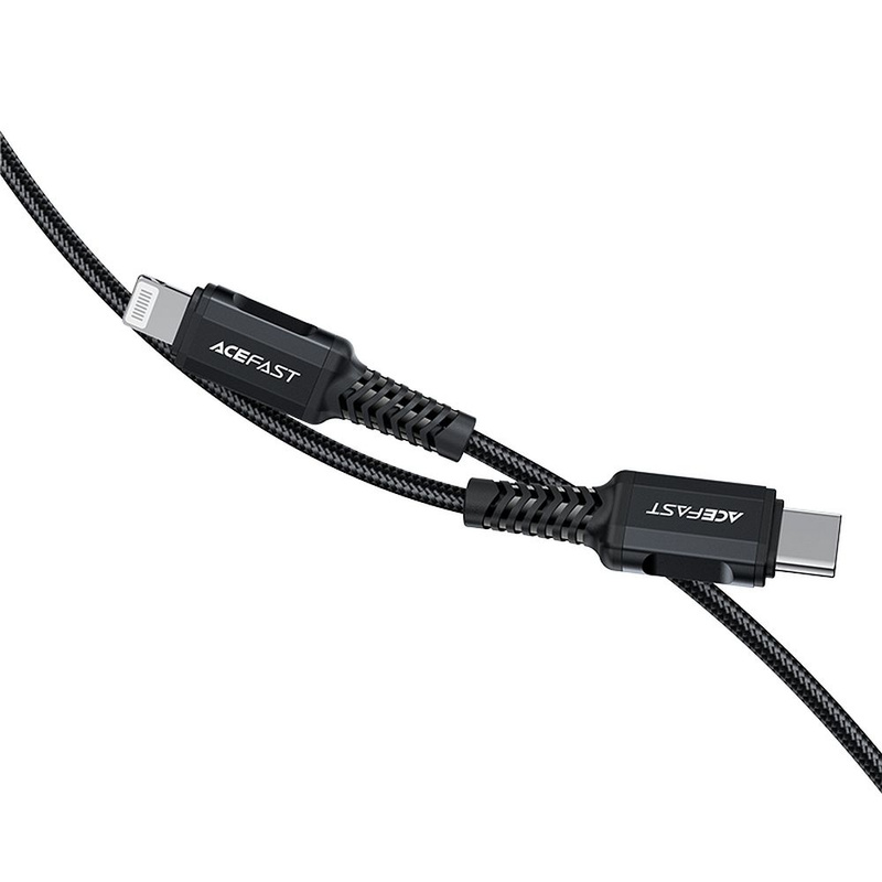 Acefast Kabel MFI USB Typ C - Lightning 1,8m, 30W, 3A schwarz (C4-01 C Black)