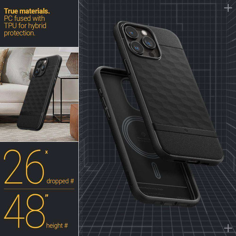 Case APPLE IPHONE 15 PRO MAX Caselogy Parallax Mag MagSafe black