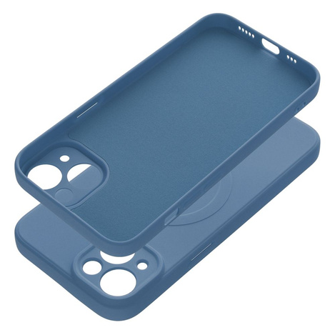 Futerał Silicone Mag Cover kompatybilny z MagSafe do IPHONE 14 niebieski