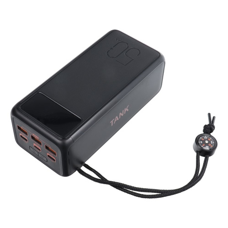 Bateria zewnętrzna (Powerbank) VEGER Tank Boost - 56 000mAh LCD Quick Charge PD 130W czarny (W5001C)