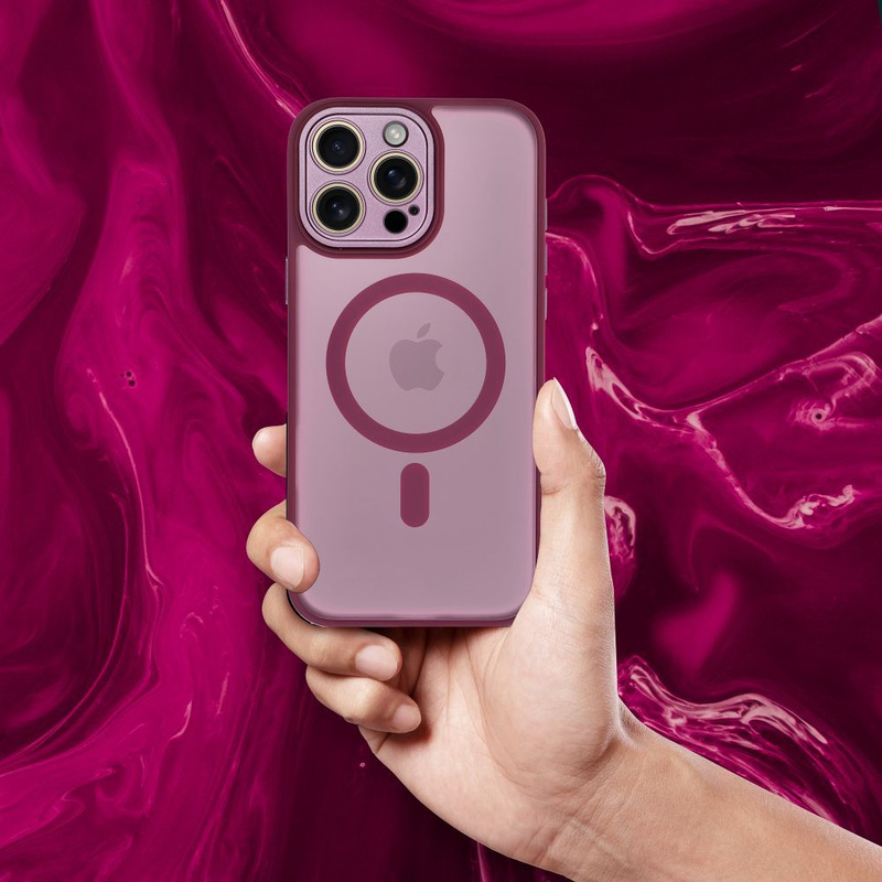 Futerał VARIETE MAG COVER kompatybilny z MagSafe do IPHONE 15 PRO MAX fioletowy
