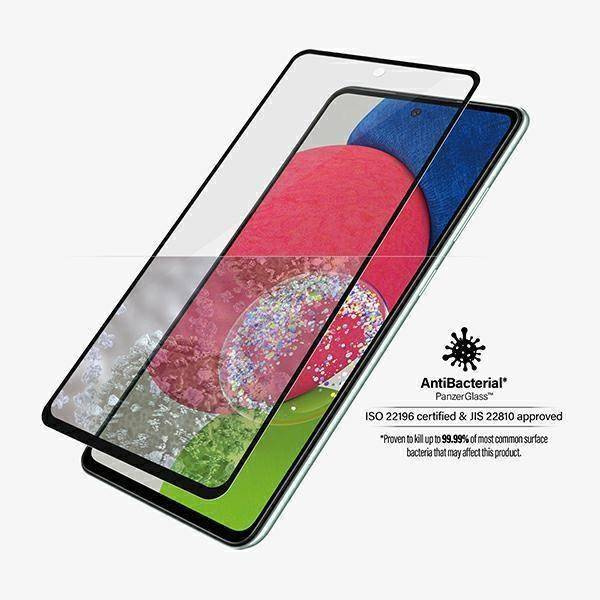 Szkło Hartowane 5D SAMSUNG GALAXY A52 / A52S / A53 5G PanzerGlass E2E Microfracture Case Friendly AntiBacterial czarne